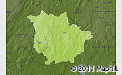 Physical Map of Vaggeryd Kommun, darken