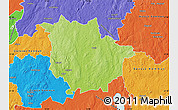 Physical Map of Vaggeryd Kommun, political outside