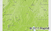 Physical Map of Vaggeryd Kommun