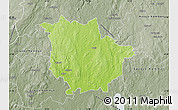 Physical Map of Vaggeryd Kommun, semi-desaturated