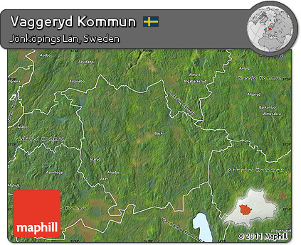 Satellite Map of Vaggeryd Kommun