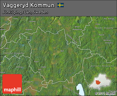 Satellite Map of Vaggeryd Kommun