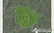 Satellite Map of Vaggeryd Kommun, semi-desaturated