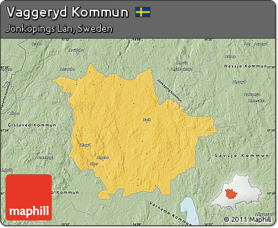 Savanna Style Map of Vaggeryd Kommun