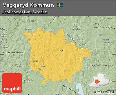 Savanna Style Map of Vaggeryd Kommun