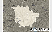 Shaded Relief Map of Vaggeryd Kommun, darken