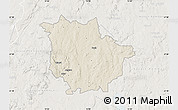 Shaded Relief Map of Vaggeryd Kommun, lighten