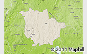 Shaded Relief Map of Vaggeryd Kommun, physical outside