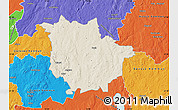 Shaded Relief Map of Vaggeryd Kommun, political outside