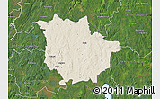 Shaded Relief Map of Vaggeryd Kommun, satellite outside