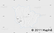 Silver Style Map of Vaggeryd Kommun, single color outside