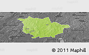 Physical Panoramic Map of Vaggeryd Kommun, darken, desaturated