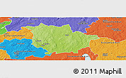 Physical Panoramic Map of Vaggeryd Kommun, political outside