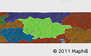 Political Panoramic Map of Vaggeryd Kommun, darken