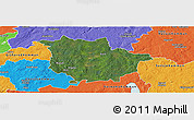 Satellite Panoramic Map of Vaggeryd Kommun, political outside