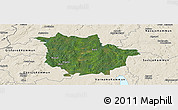 Satellite Panoramic Map of Vaggeryd Kommun, shaded relief outside