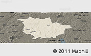Shaded Relief Panoramic Map of Vaggeryd Kommun, darken