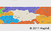 Shaded Relief Panoramic Map of Vaggeryd Kommun, political outside