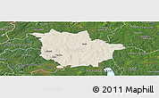 Shaded Relief Panoramic Map of Vaggeryd Kommun, satellite outside