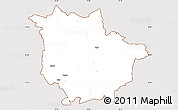 Classic Style Simple Map of Vaggeryd Kommun, cropped outside