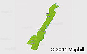 Physical 3D Map of Borgholm Kommun, cropped outside