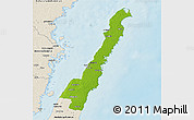 Physical 3D Map of Borgholm Kommun, shaded relief outside