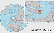 Gray Location Map of Borgholm Kommun