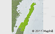 Physical Map of Borgholm Kommun, semi-desaturated