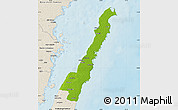 Physical Map of Borgholm Kommun, shaded relief outside