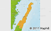 Political Map of Borgholm Kommun, physical outside