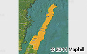 Political Map of Borgholm Kommun, satellite outside