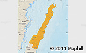 Political Map of Borgholm Kommun, shaded relief outside