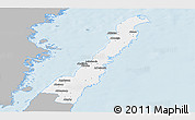 Gray Panoramic Map of Borgholm Kommun, single color outside