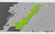 Physical Panoramic Map of Borgholm Kommun, darken, desaturated
