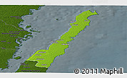Physical Panoramic Map of Borgholm Kommun, darken