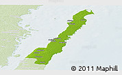 Physical Panoramic Map of Borgholm Kommun, lighten