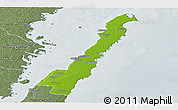 Physical Panoramic Map of Borgholm Kommun, semi-desaturated