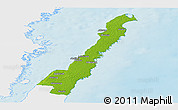 Physical Panoramic Map of Borgholm Kommun, single color outside
