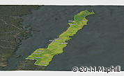 Satellite Panoramic Map of Borgholm Kommun, darken, semi-desaturated