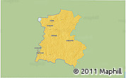 Savanna Style 3D Map of Emmaboda Kommun, single color outside
