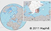 Gray Location Map of Emmaboda Kommun, highlighted country, highlighted parent region