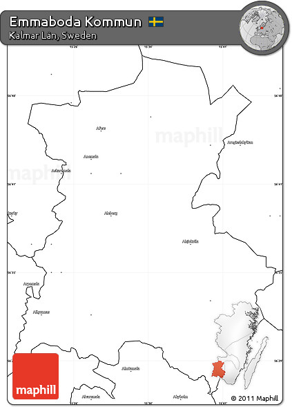 Blank Simple Map of Emmaboda Kommun