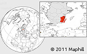 Blank Location Map of Kalmar Län, highlighted country
