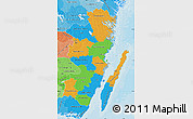 Political Map of Kalmar Län, political shades outside