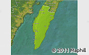 Physical 3D Map of Mörbylanga Kommun, satellite outside
