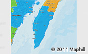 Political 3D Map of Mörbylanga Kommun