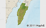 Satellite 3D Map of Mörbylanga Kommun, shaded relief outside