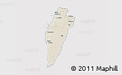 Shaded Relief 3D Map of Mörbylanga Kommun, cropped outside