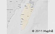 Shaded Relief 3D Map of Mörbylanga Kommun, desaturated