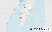 Silver Style 3D Map of Mörbylanga Kommun, single color outside